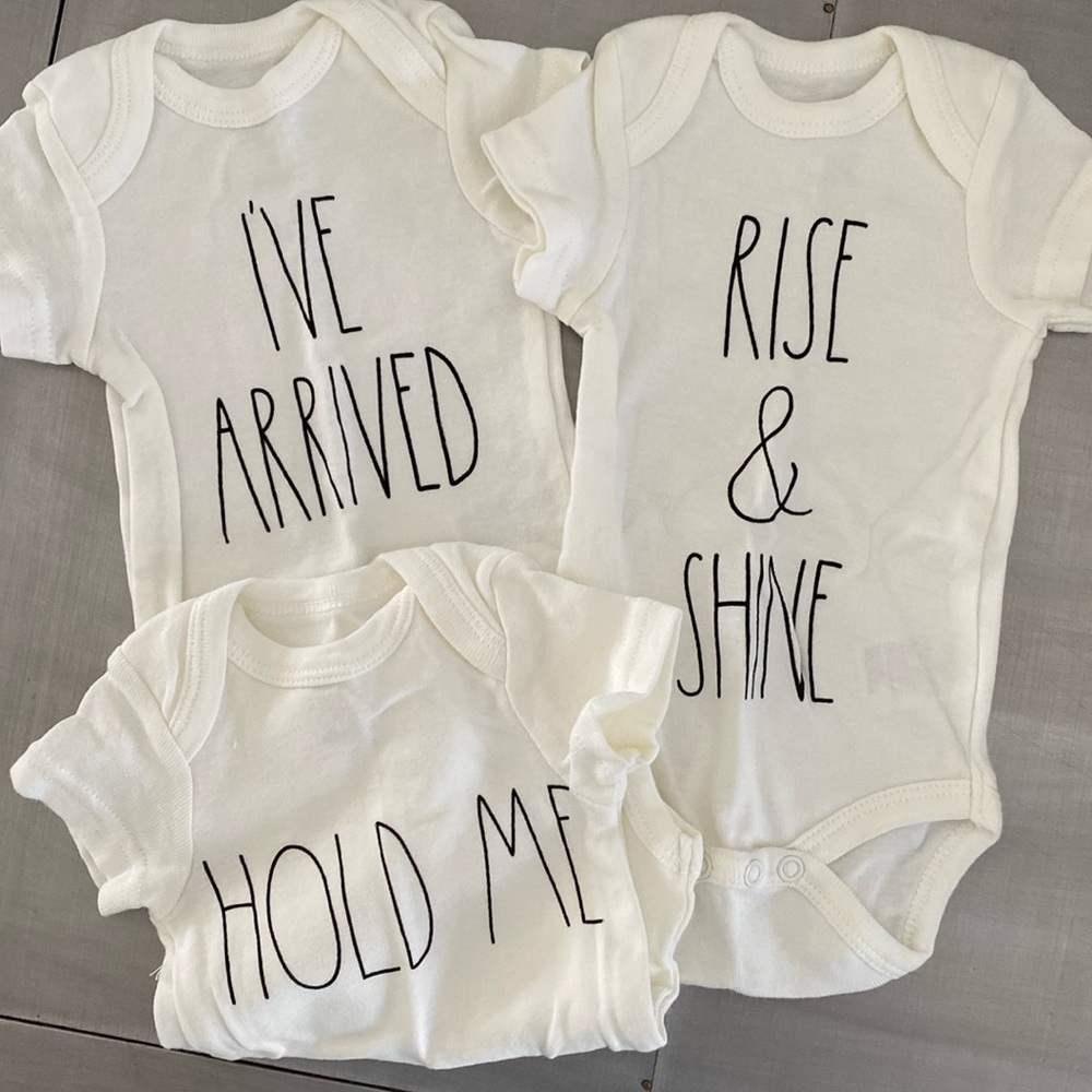 Set of 3 Rae Dunn onesies